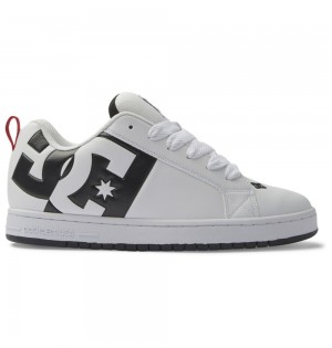 DC Court Graffik Men's Sneakers White/Black/Black | Israel 8427-QSKEM